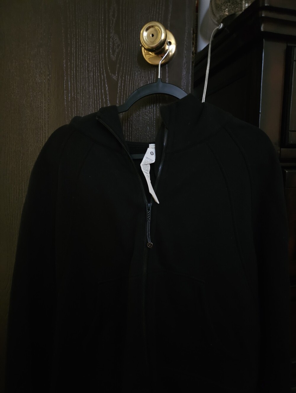 Womens Black Zip-Up Oversized Scuba Jacket XL ( LIKE NEW!)